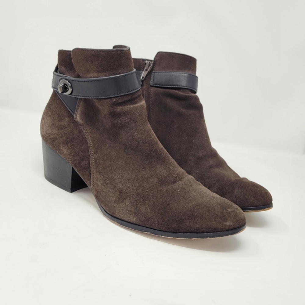 Coach Brown Suede Ankle Boots